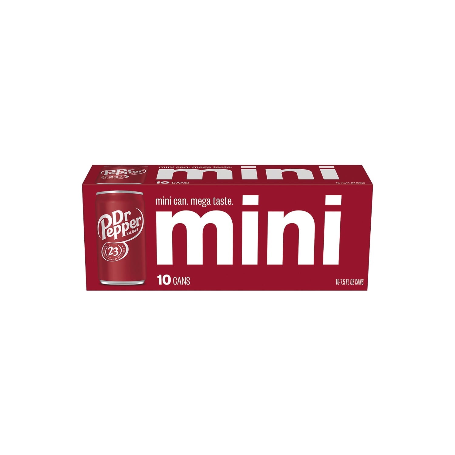 Dr Pepper Soda Pop Cans 7.5 Fl Oz 10 Pack