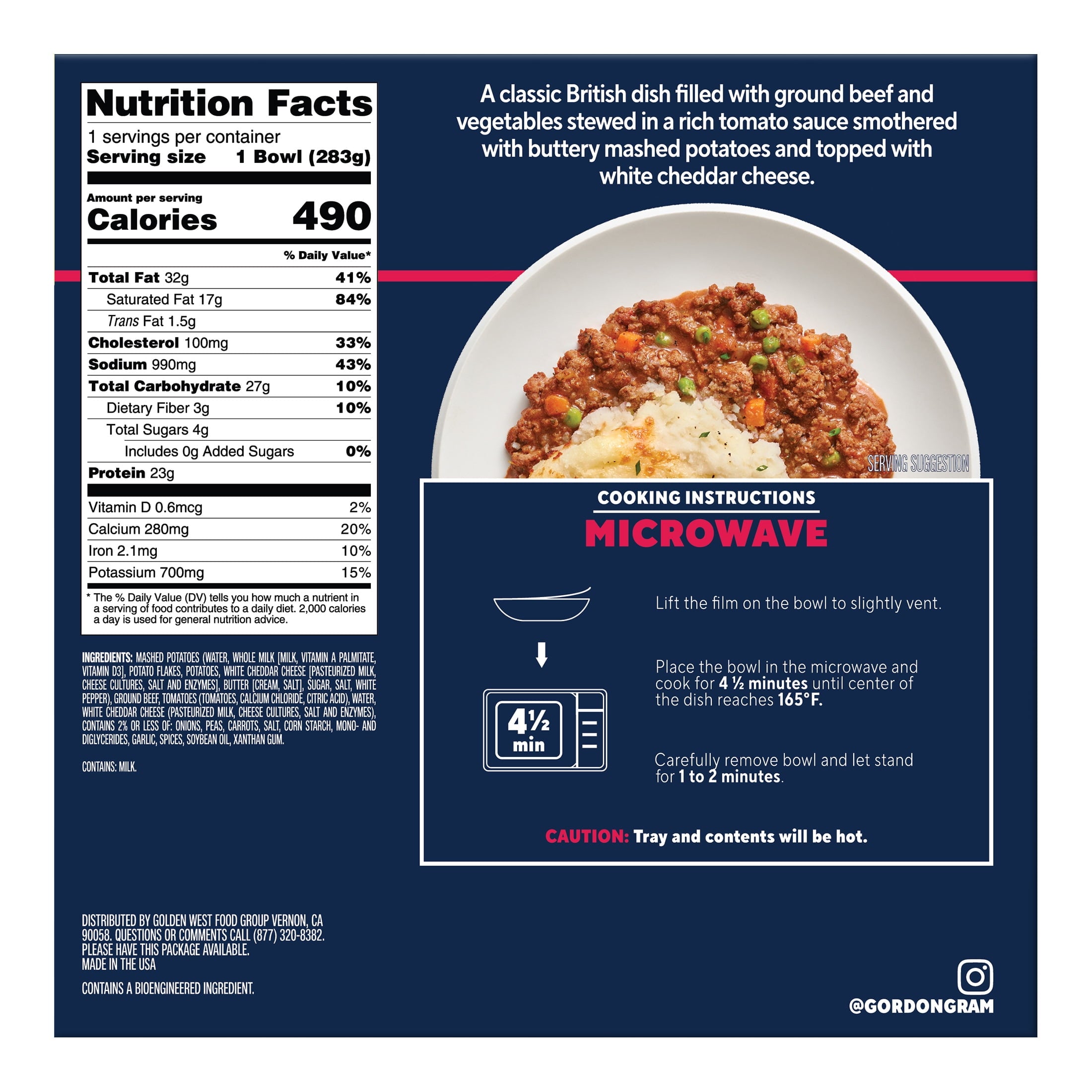 By Chef Ramsay Shepherd's Pie Beef Frozen Meal 10 Oz