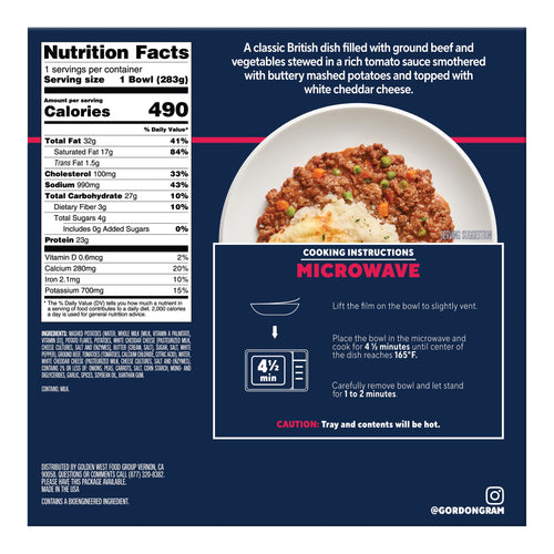 By Chef Ramsay Shepherd's Pie Beef Frozen Meal 10 Oz