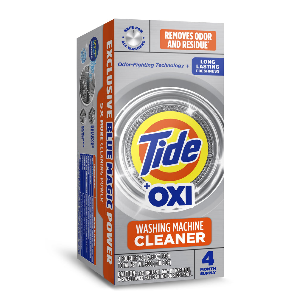 Tide Washing Machine Cleaner with Oxi Powder Odor Eliminator 4 Count