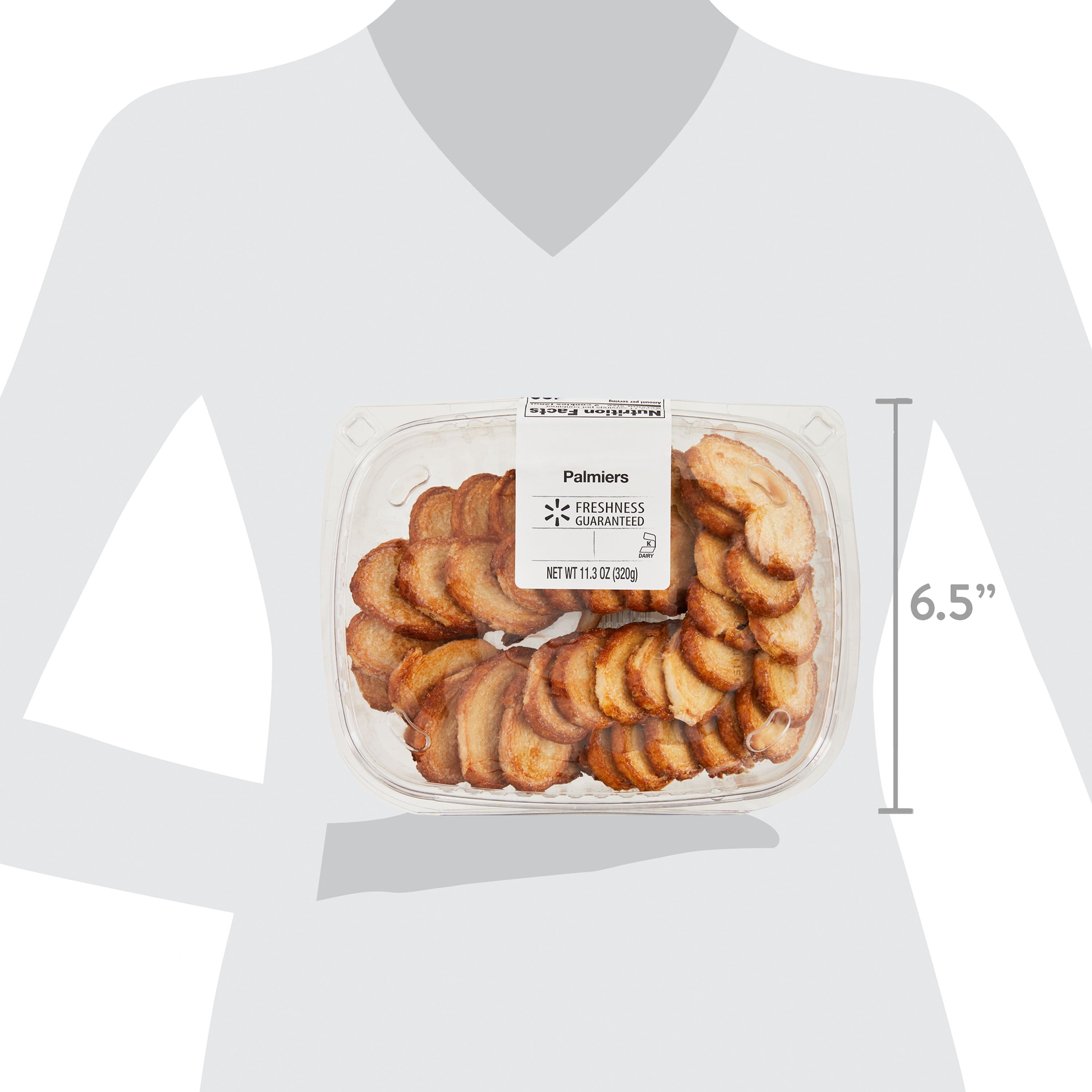 Mini Baked Palmiers 11.3 Oz 22 Count Freshness Guaranteed