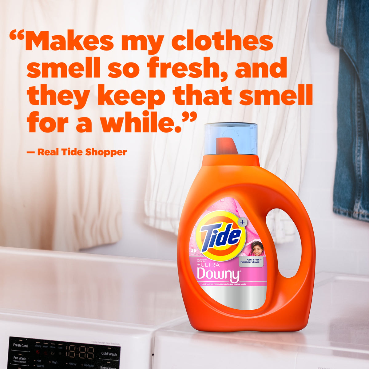 Tide Plus Ultra Downy Liquid Laundry Detergent April Fresh 117 fl oz 83 Loads