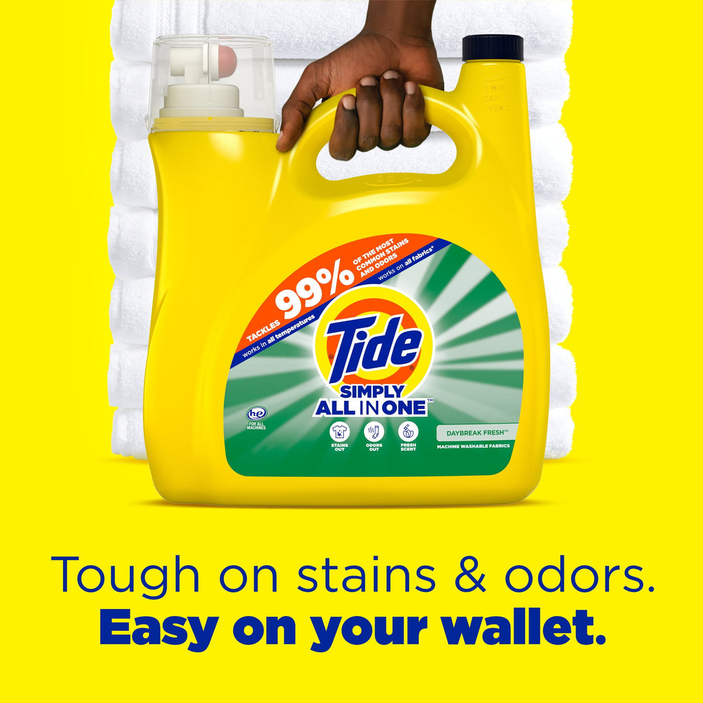 Tide Simply Liquid Laundry Detergent Daybreak Fresh 117 fl oz 89 Loads