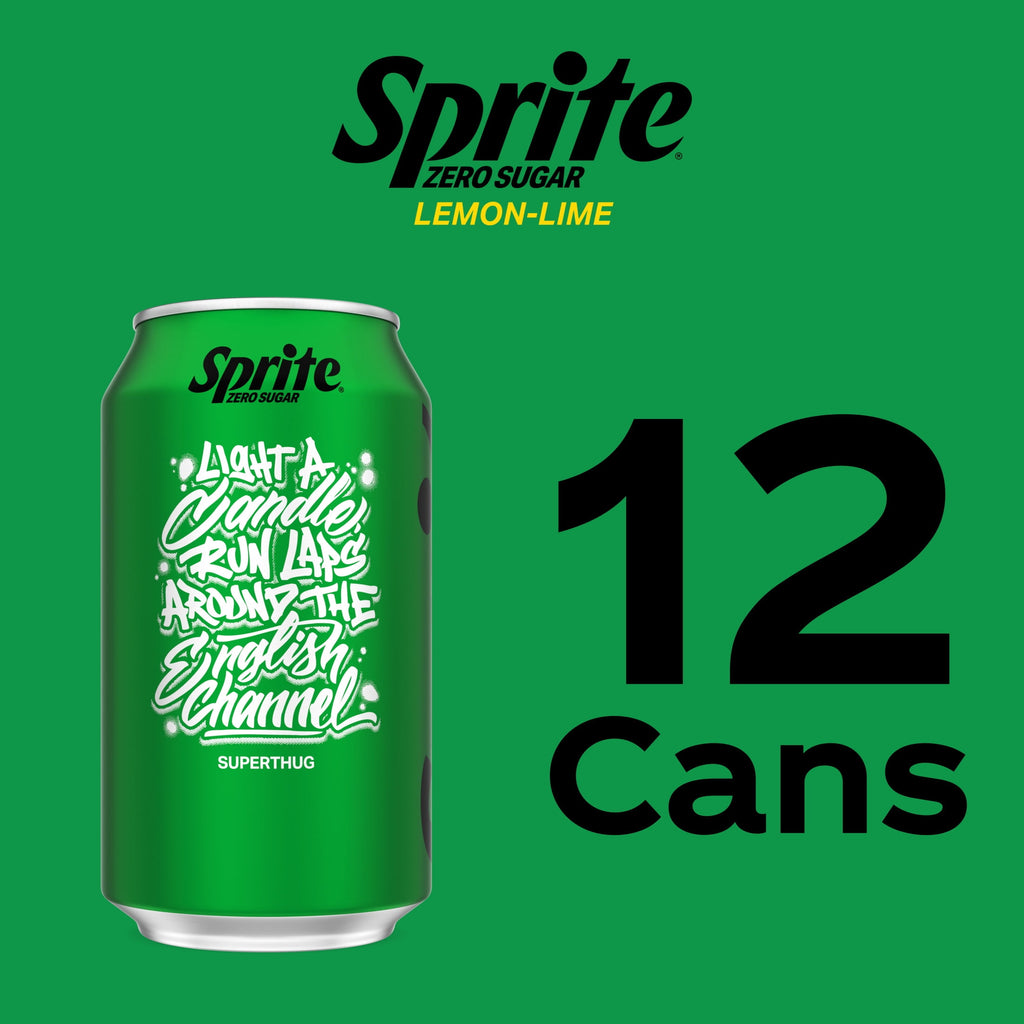 Sprite Zero Sugar Lemon-Lime Caffeine Free Soda Pop Fridge Pack Cans 12 Fl Oz 12 Pack