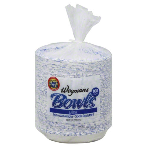 Wegmans Paper Bowls 20 Oz Family Pack