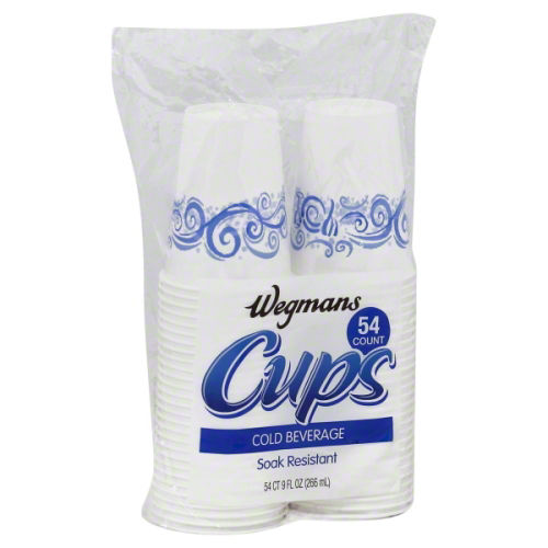 Wegmans Paper Cold Beverage Cups 9oz 54 Count