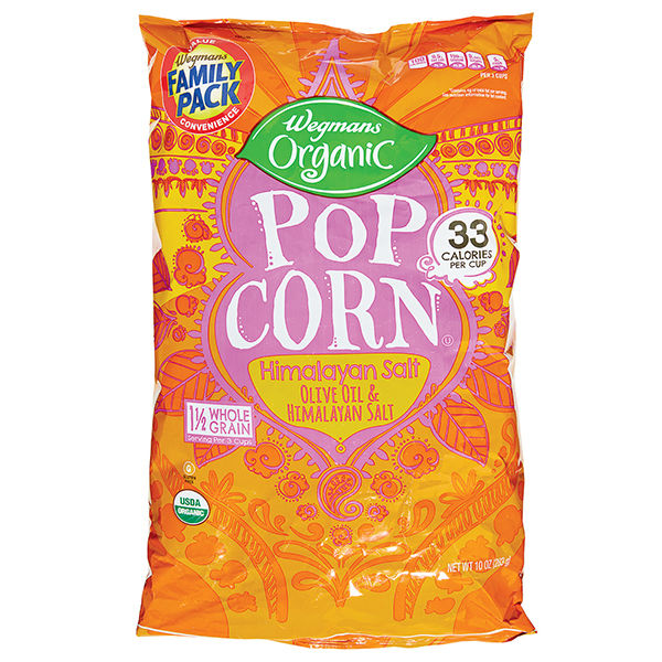 Wegmans Organic Popcorn Olive Oil & Himalayan Salt Family Pack 10 oz