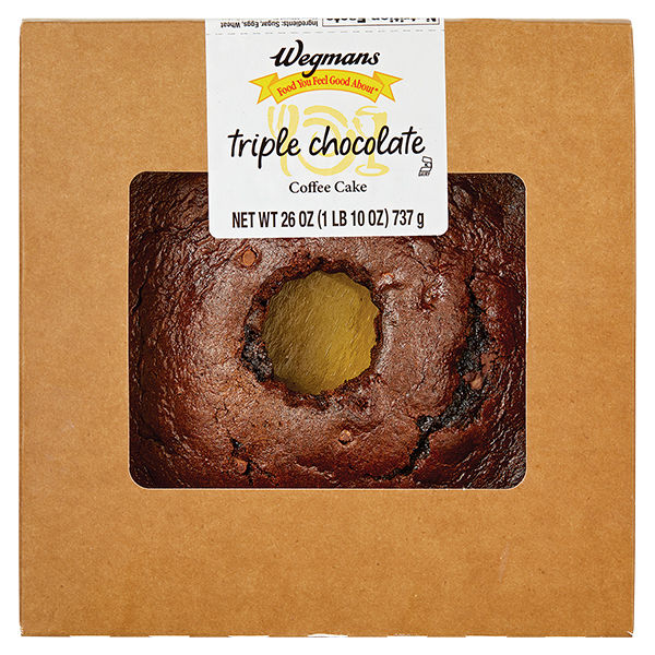Wegmans Triple Chocolate Coffee Cake 12 oz