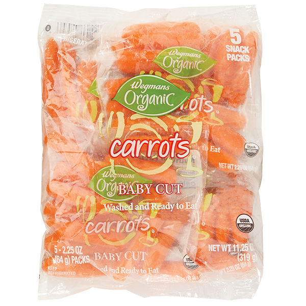 Wegmans Organic Baby Cut Carrots 5 Snack Packs