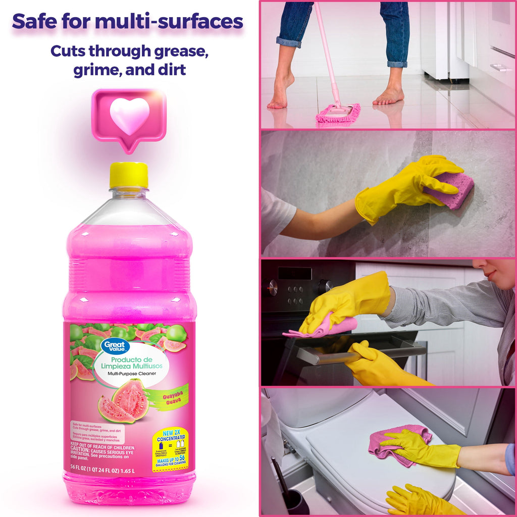 Great Value 2X Concentrated Multi-Purpose Cleaner Guava Scent 56 fl oz