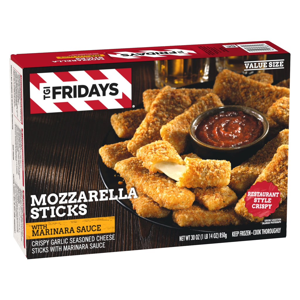 TGI Fridays Mozzarella Sticks Value Size Frozen Snacks with Marinara Sauce 30 Oz