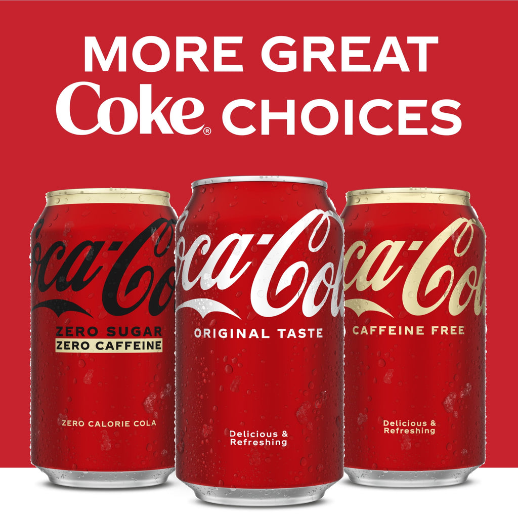 Caffeine-Free Soda Pop Fridge Pack Cans 12 Fl Oz Coca-Cola