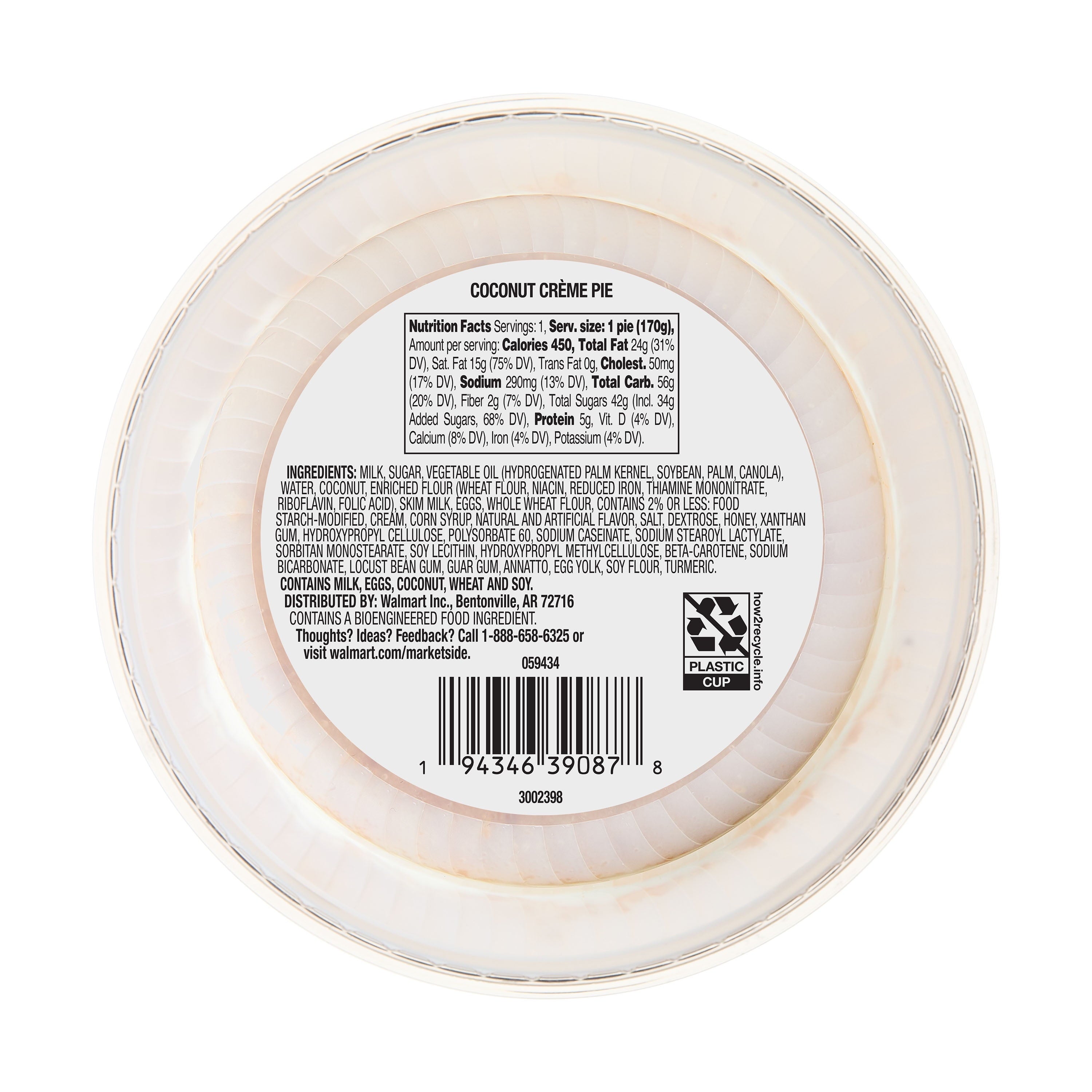 Mini Coconut Creme Pie 6 Oz Marketside
