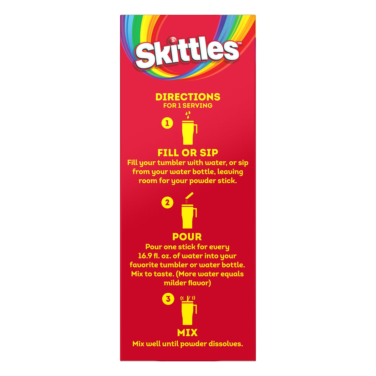 Skittles Zero Sugar Variety Pack Singles-to-Go Powdered Drink Mix 30 Count