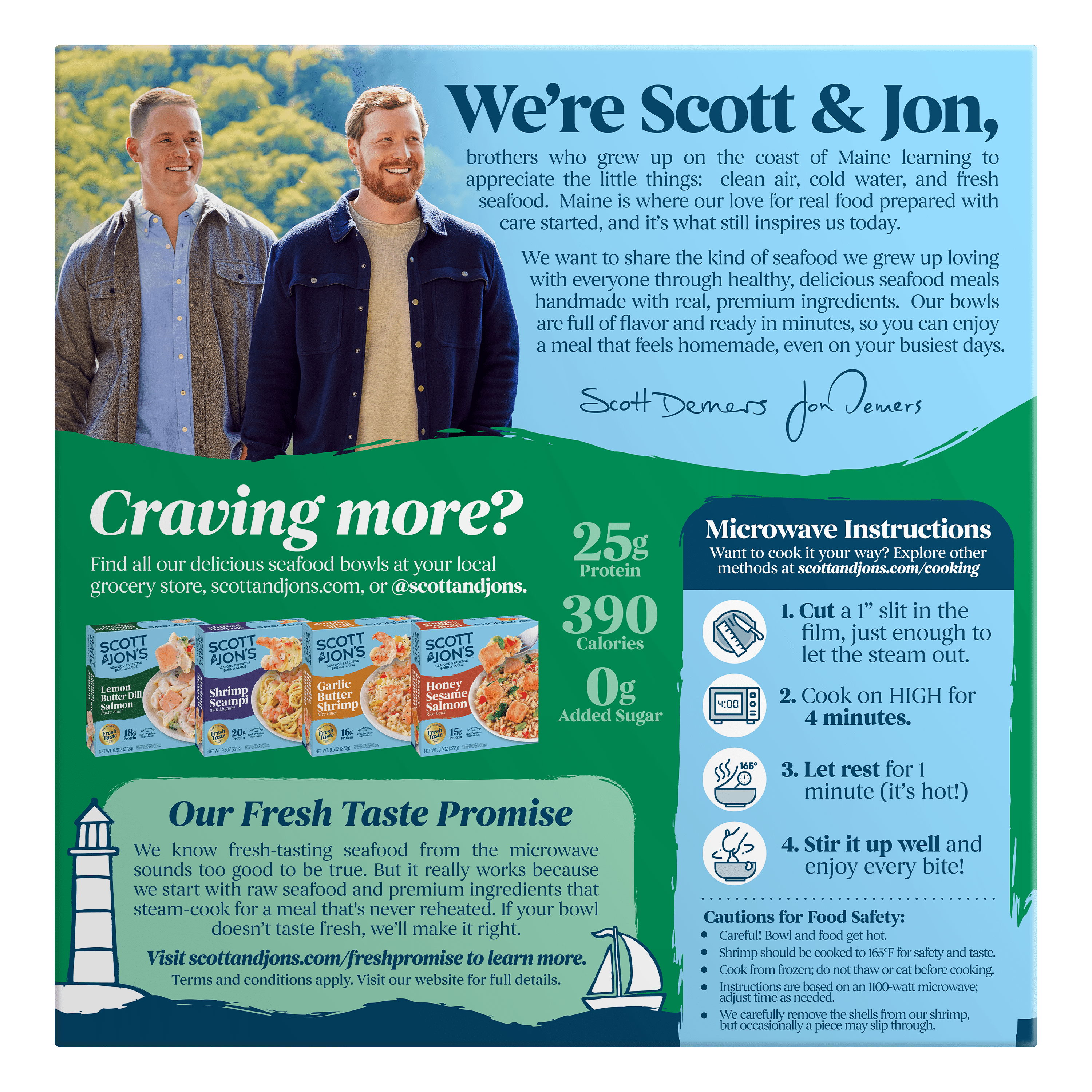 Scott & Jon's Shrimp Alfredo Pasta Frozen Meal 9.6 Oz