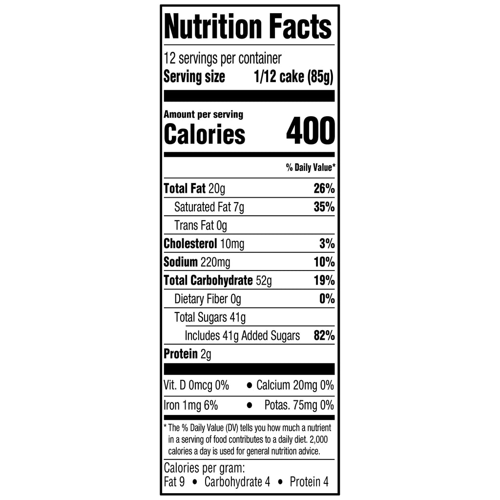 Cookies 'N Creme Cake 36 Oz 12 Servings Freshness Guaranteed