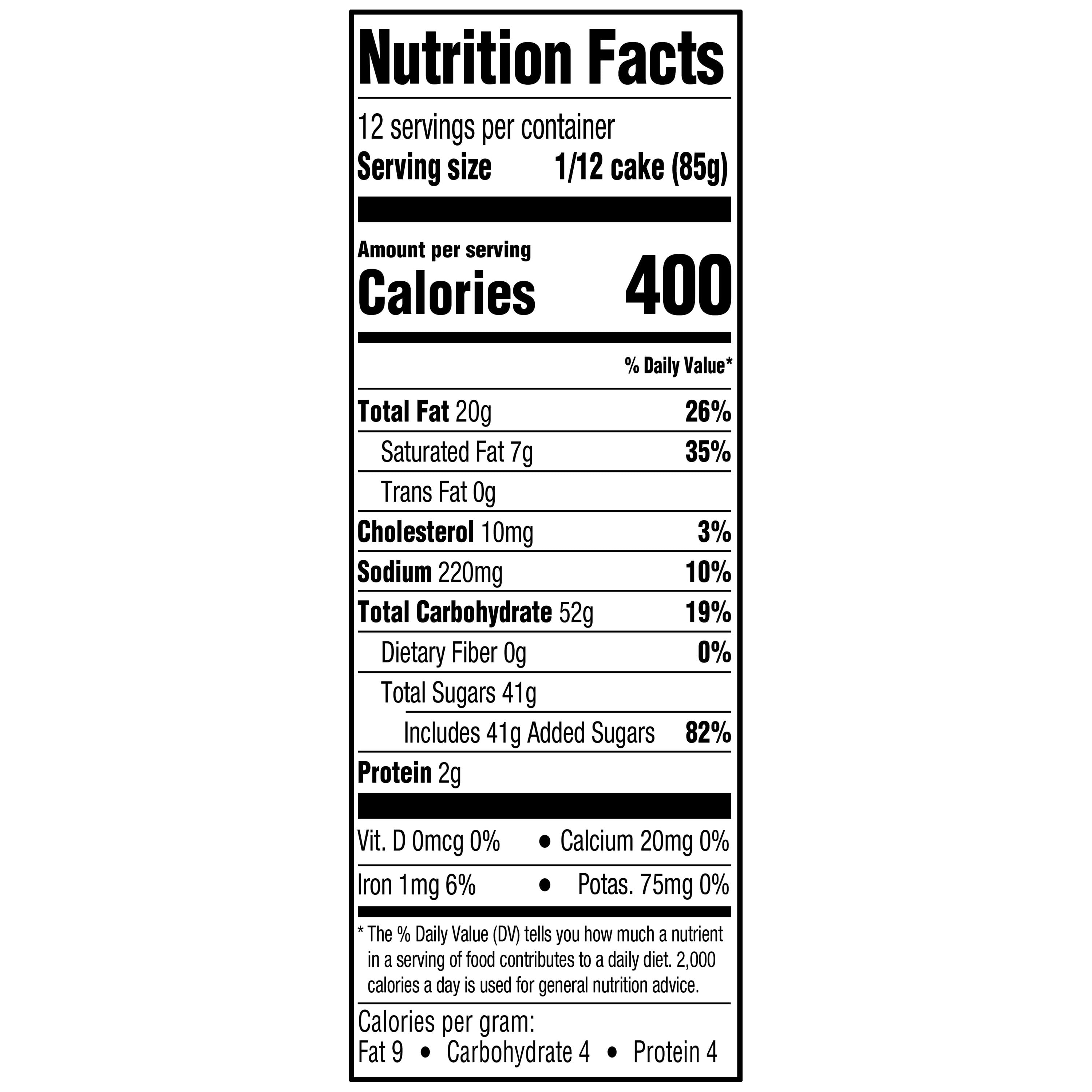 Cookies 'N Creme Cake 36 Oz 12 Servings Freshness Guaranteed