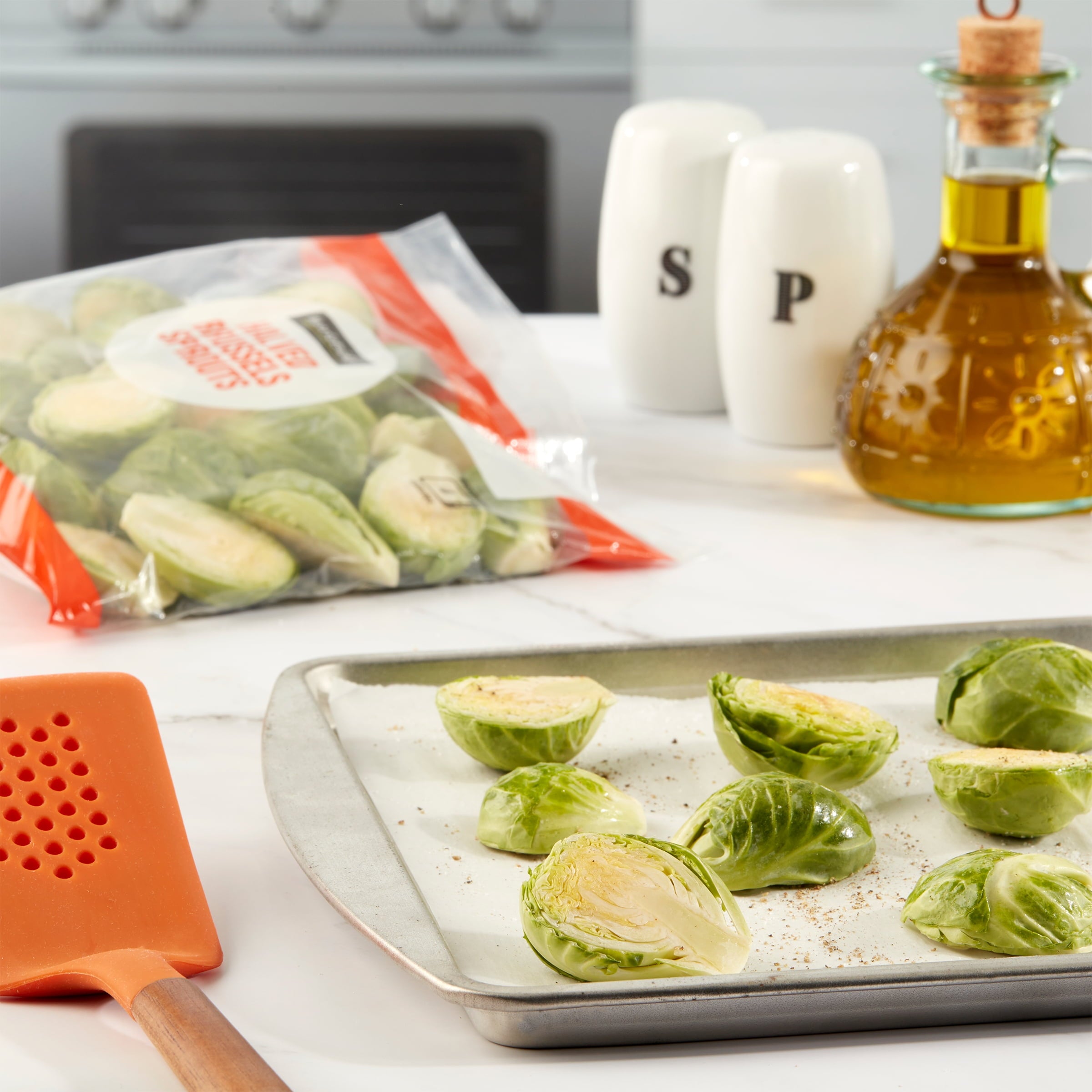 Fresh Halved Brussels Sprouts 12 Oz