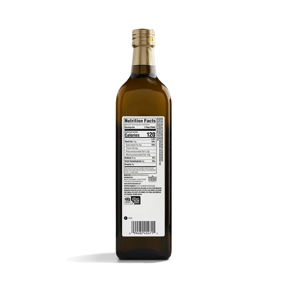 Organic Extra Virgin Mediterranean Olive Oil 33.8 Fl Oz 365 By Whole Foods Market