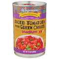 Wegmans Diced Tomatoes with Green Chilies Medium Heat 14.5 Oz