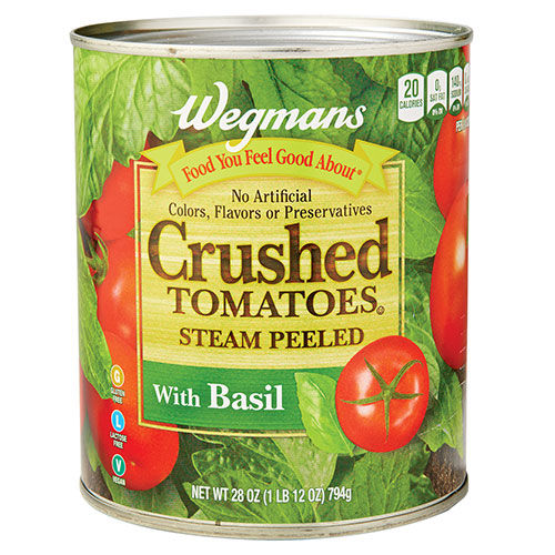 Wegmans Crushed Tomatoes With Basil 28 Oz
