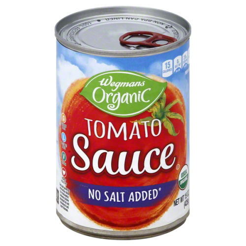 Wegmans Organic No Salt Added Tomato Sauce 15 Oz