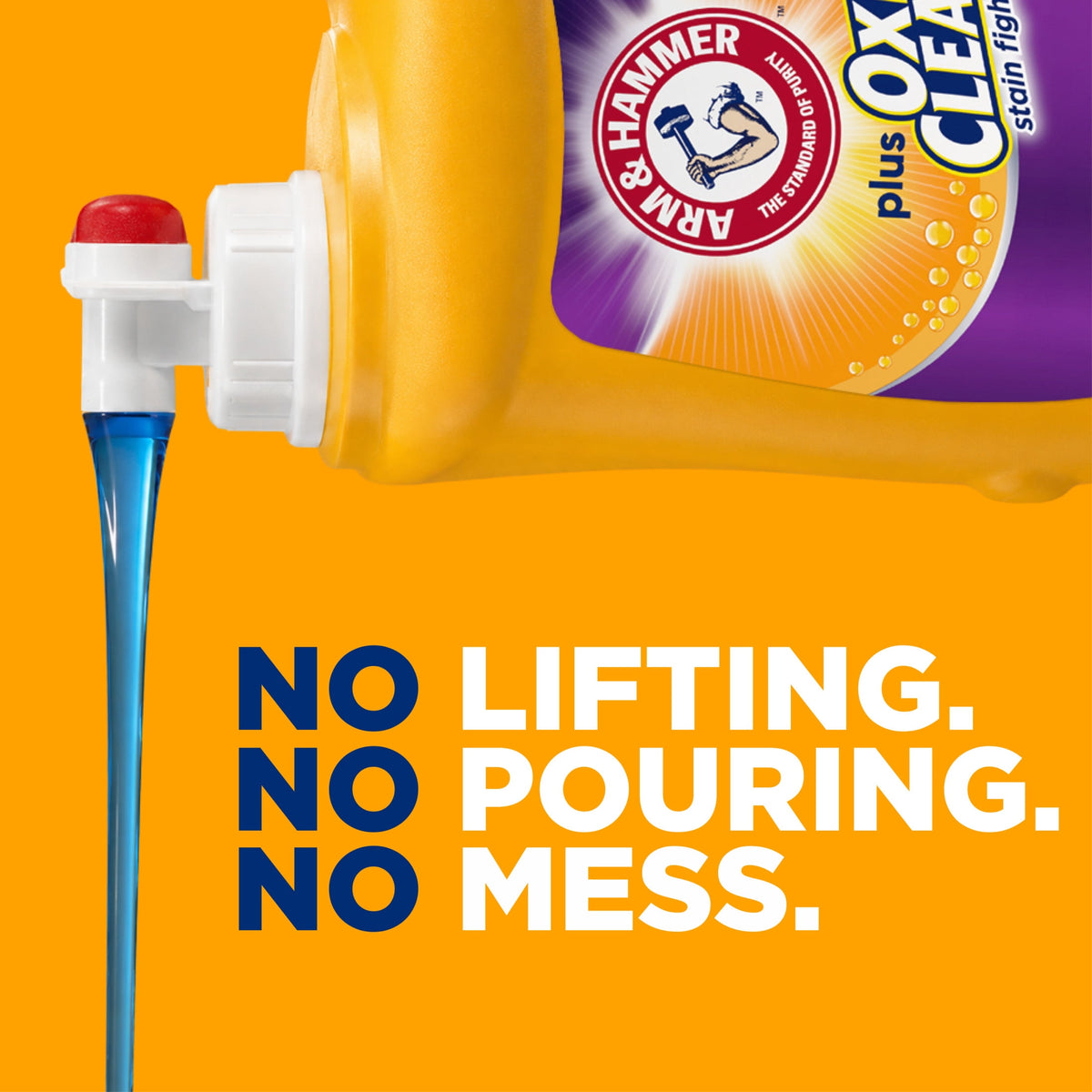 ARM & HAMMER Plus OxiClean with Odor Blasters Liquid Laundry Detergent Fresh Burst 158.6 fl oz 122 Loads