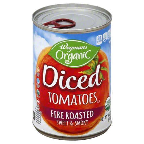 Wegmans Organic Fire Roasted Diced Tomatoes 14.5 Oz