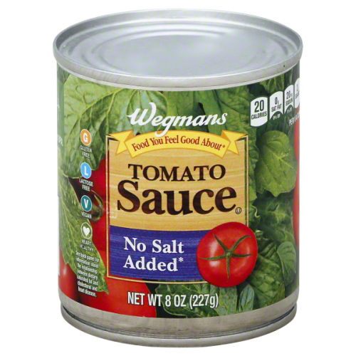 Wegmans No Salt Added Tomato Sauce 8 Oz