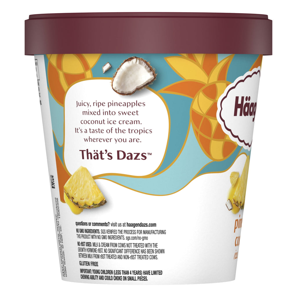Häagen-Dazs Pineapple Coconut Ice Cream 14 Fl Oz