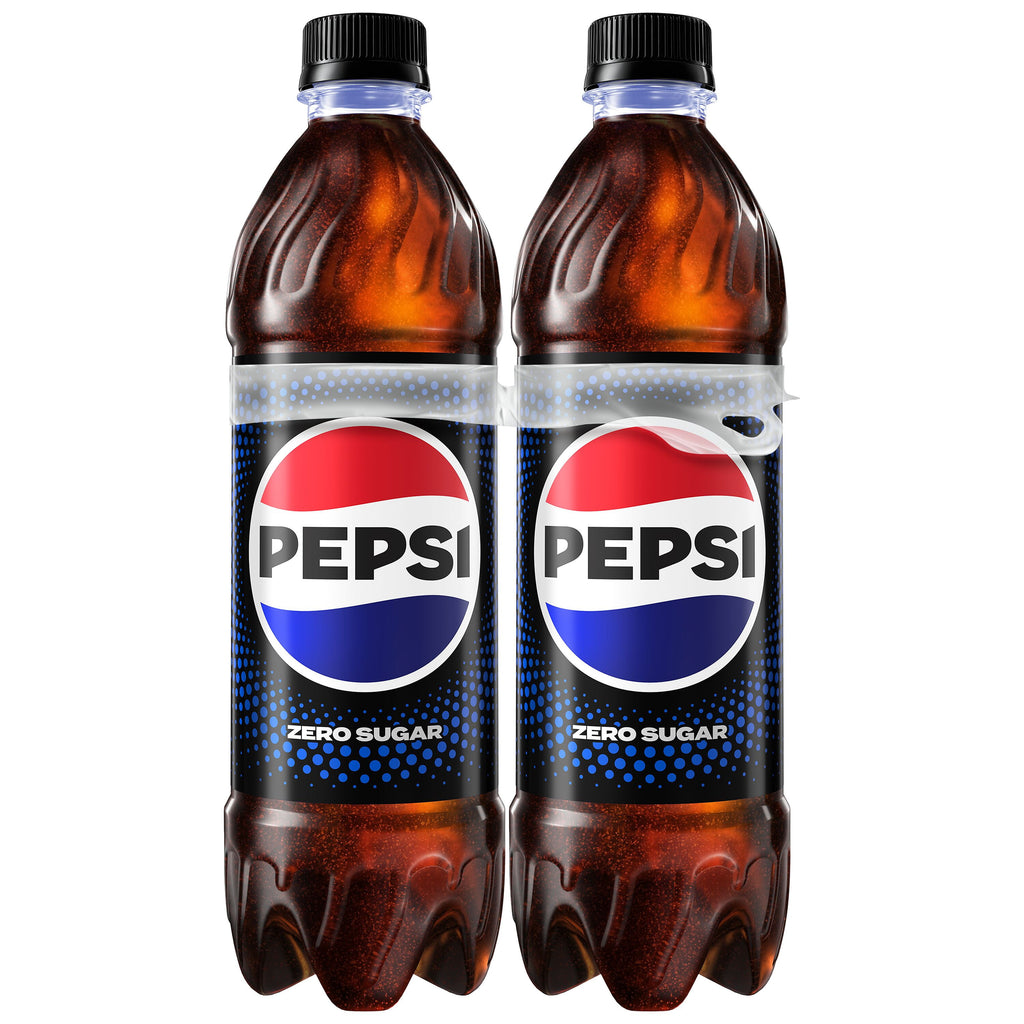 Pepsi Zero Sugar Soda Pop Bottles 16.9 Fl Oz 6 Pack