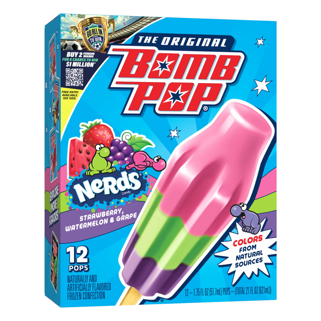 Bomb Pop Nerds Freeze Ice Pops 12 Count 21 Fl Oz