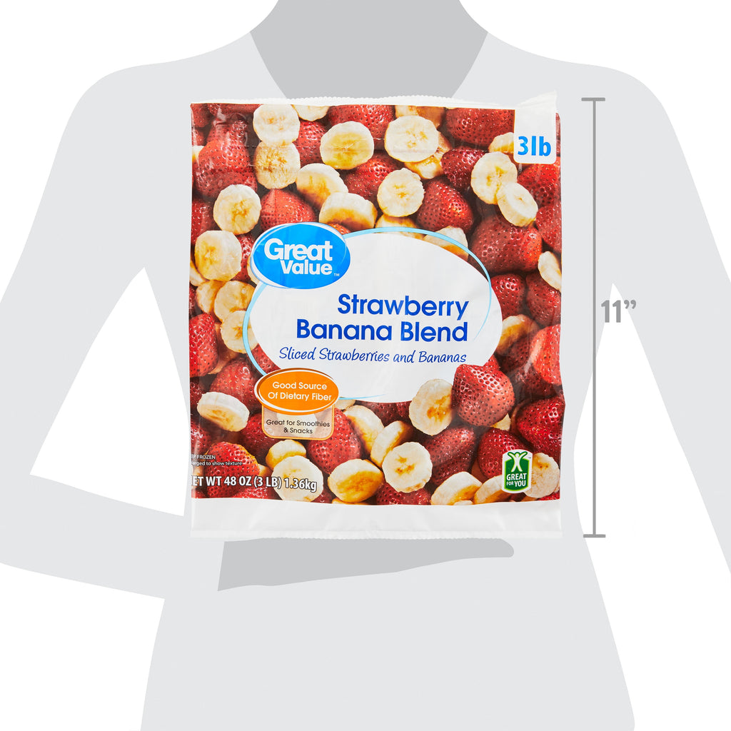 Great Value Strawberry Banana Blend Frozen 48 Oz