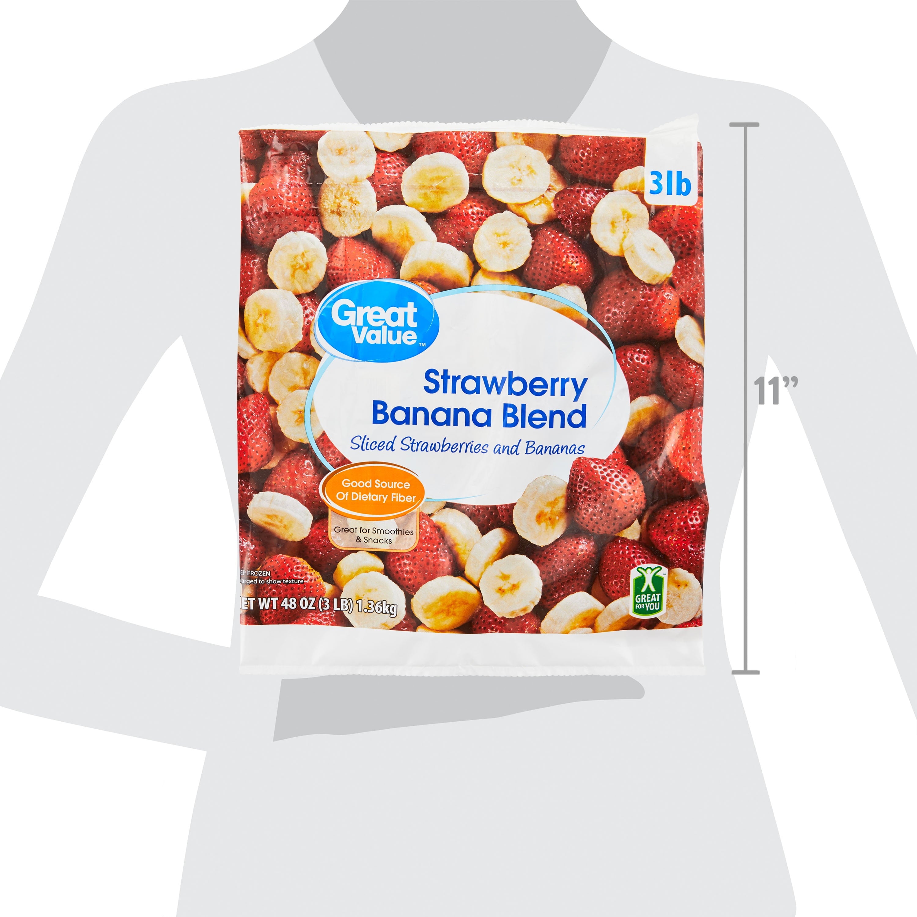 Great Value Strawberry Banana Blend Frozen 48 Oz