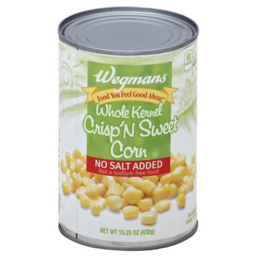 Wegmans No Salt Added Crisp N Sweet Whole Kernel Corn 8.5 Oz