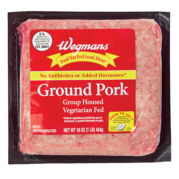Wegmans Ground Pork Raised Without Antibiotics 1.0 lb