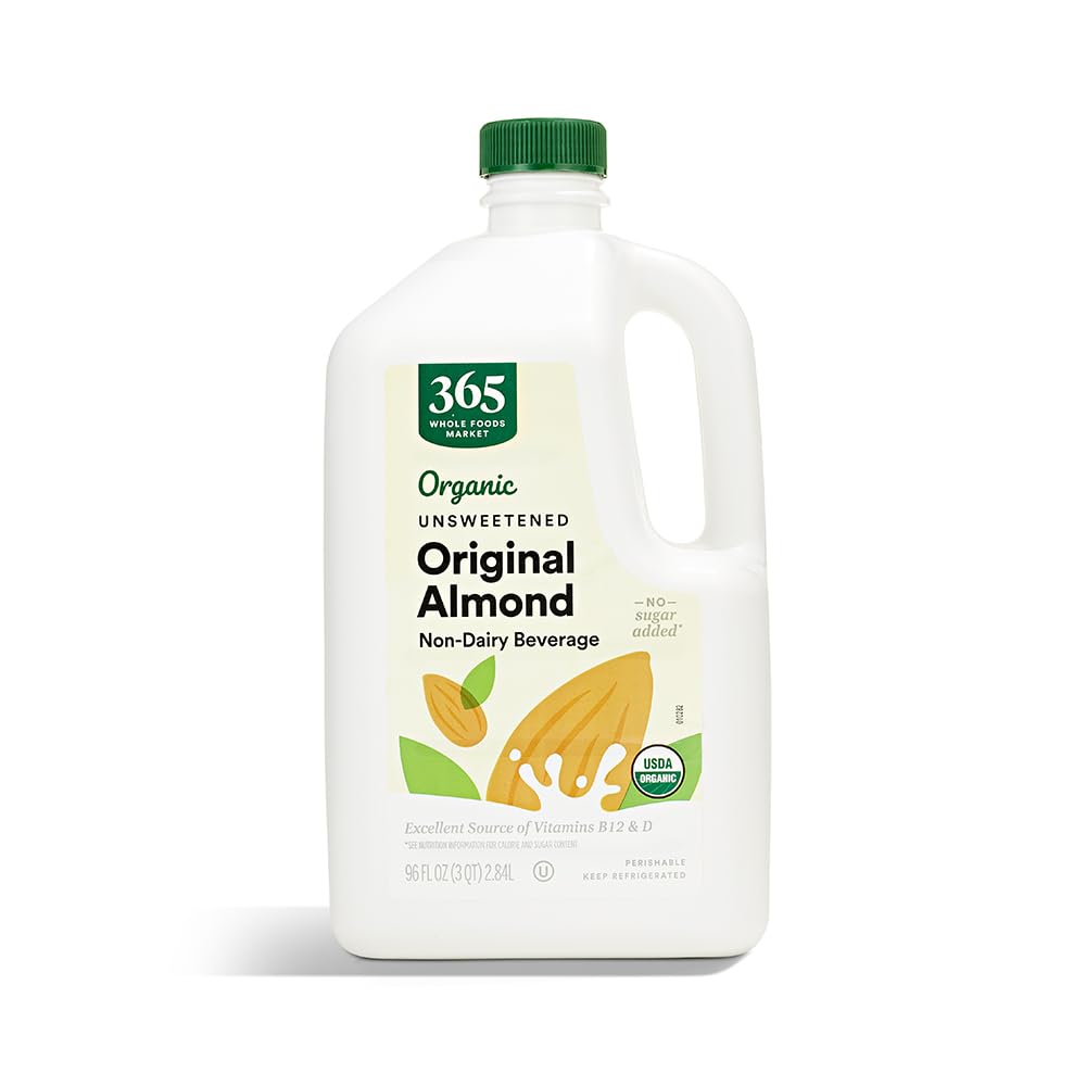 Organic Unsweetened Almond Milk 96 Fl Oz 365 By Whole Foods Market