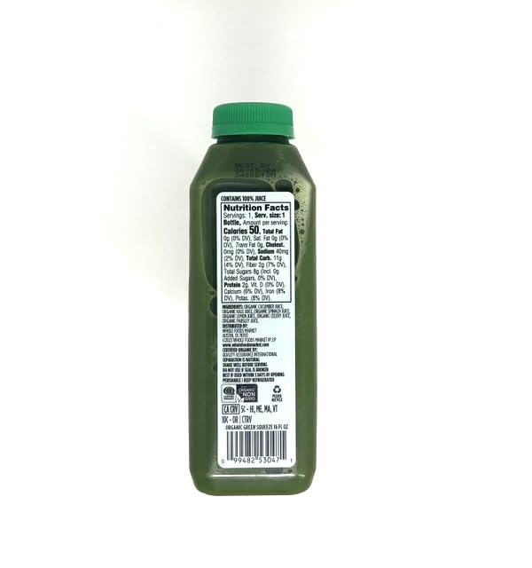 Organic Green Squeeze Juice 16 Fl Oz 365 By Whole Foods Market