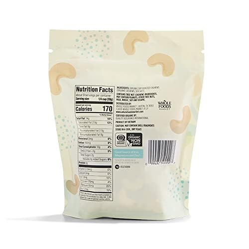 Organic Dry Roasted & Salted Cashews 10 Oz 365 By Whole Foods Market
