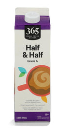 Half & Half Creamer 32 Fl Oz 365 By Whole Foods Market