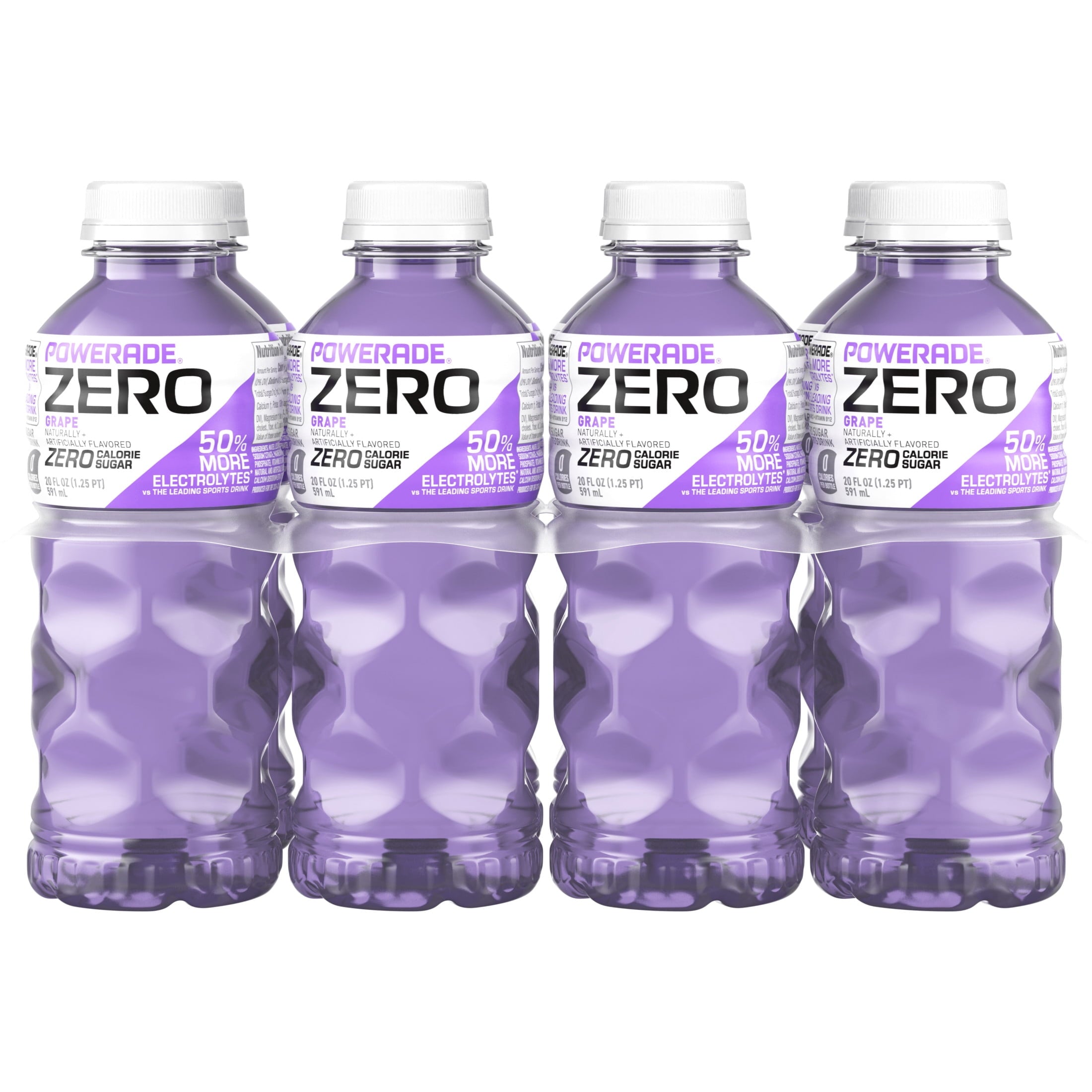 Powerade Zero Sugar Grape Electrolyte Sports Drink 20 fl oz 8 Count
