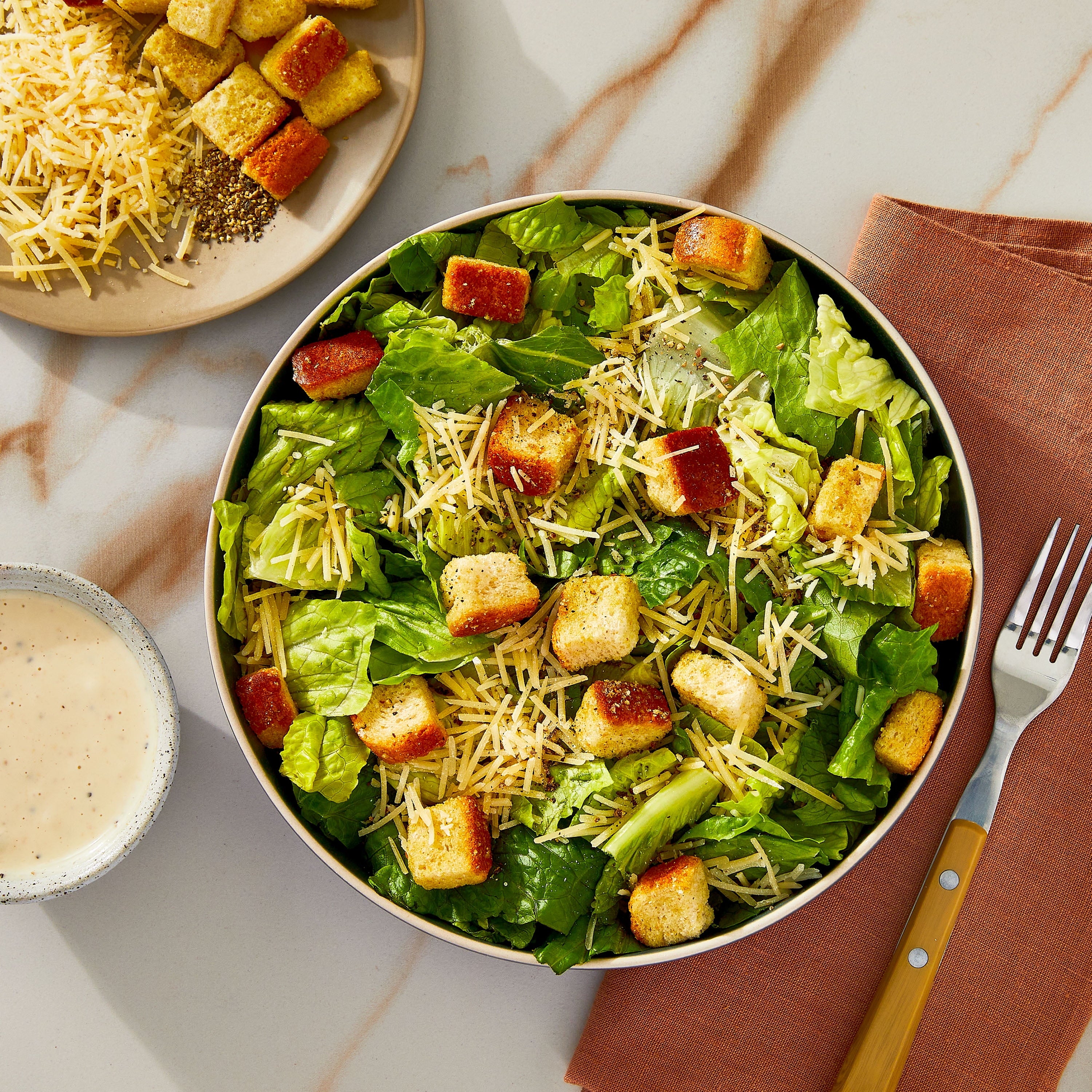 Fresh Marketside Caesar Salad Kit Family Size 22.3 Oz