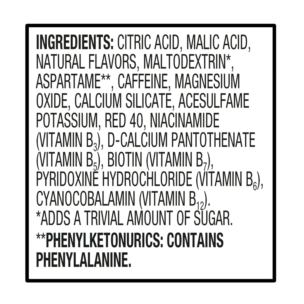 Great Value Energy Cherry Slush Drink Mix Packets 0.11 oz 10 Count