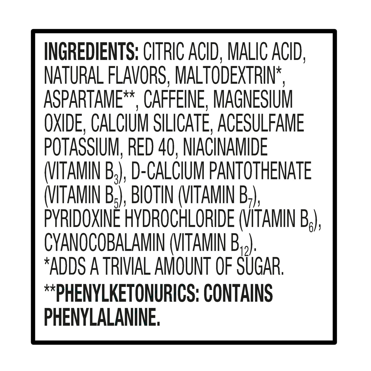 Great Value Energy Cherry Slush Drink Mix Packets 0.11 oz 10 Count