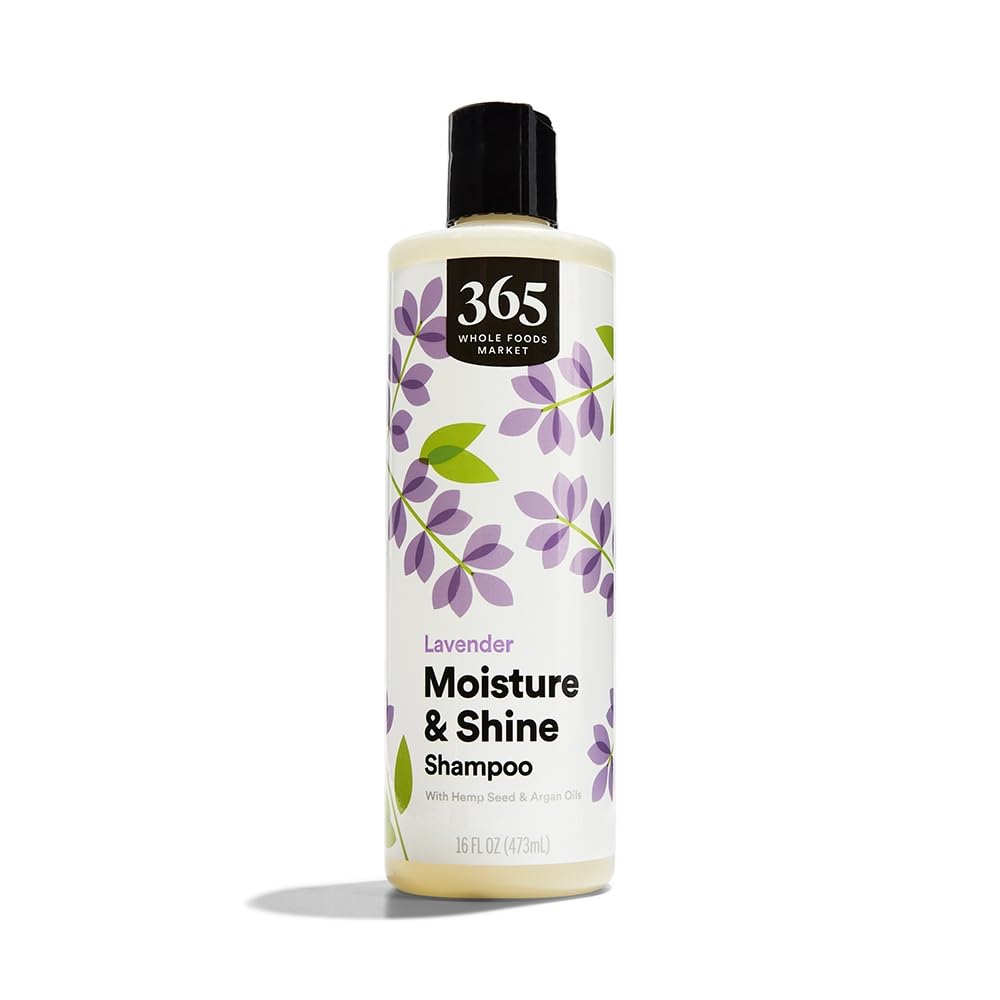 Moisture & Shine Shampoo With Hemp Seed & Argan Oil Lavender 16 Fl Oz 365 By Whole Foods Market