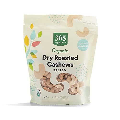 Organic Dry Roasted & Salted Cashews 10 Oz 365 By Whole Foods Market