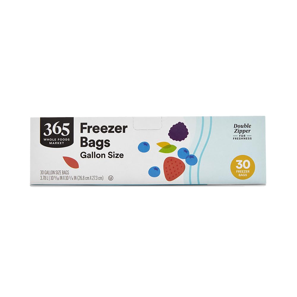 Gallon Size Freezer Bags Double Zipper 30 Count 365 By Whole Foods Market