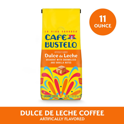Café Bustelo Dulce de Leche Artificially Flavored Naturally Caffeinated Medium Roast Ground Coffee 11 oz Bag