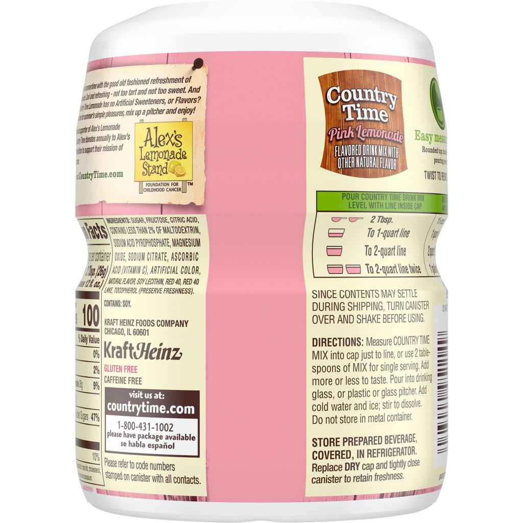 Country Time Pink Lemonade Naturally Flavored Powdered Drink Mix 19 oz