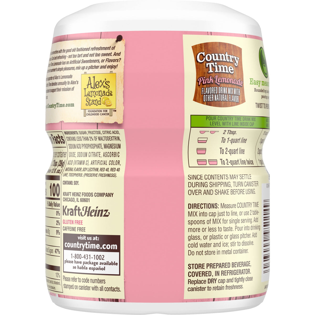 Country Time Pink Lemonade Naturally Flavored Powdered Drink Mix 19 oz